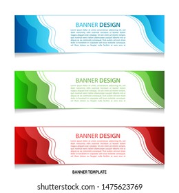 Vector abstract geometric colourful design banner web template.