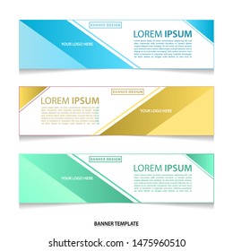 Vector abstract geometric colourful design banner web template.