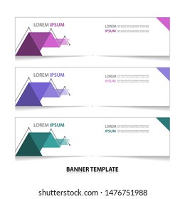 Vector abstract geometric colourful design banner web template.
