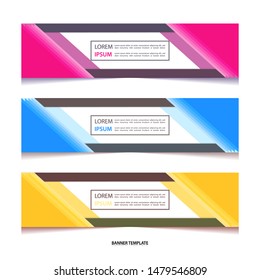 Vector abstract geometric colourful design banner web template.