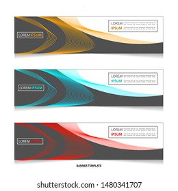 Vector abstract geometric colourful design banner web template.