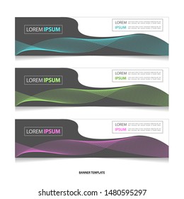Vector abstract geometric colourful design banner web template.