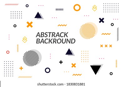 Vector Abstract geometric composition of colorful Background from geometric shapes of circles, rectangles, lines, for backround, poster, etc.