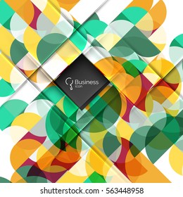 Composición geométrica abstracta vectorial. Fondo de plantilla de vector para diseño de flujo de trabajo, diagrama, opciones de número o diseño web