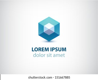 Vector Abstract Geometric Crystal Logo For Your Company