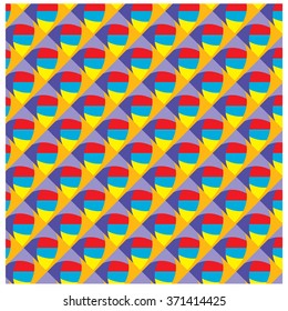Vector abstract geometric cube and curve angular colorful pattern