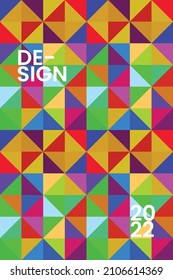Vector abstract geometric cube and triangle angular colorful pattern. Background for layout design and poster.