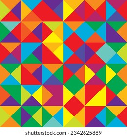 Vector abstract geometric cube and triangle angular colorful pattern. Background for layout design and poster