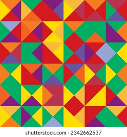 Vector abstract geometric cube and triangle angular colorful pattern. Background for layout design and poster