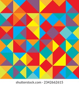 Vector abstract geometric cube and triangle angular colorful pattern. Background for layout design and poster