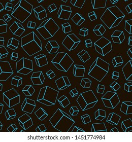 Vector abstract geometric cubes pattern illustration