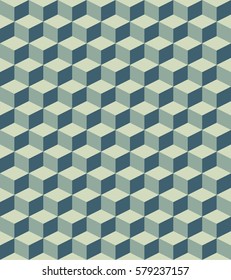 Vector Abstract geometric cubes. Seamless background