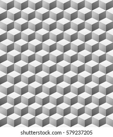 Vector Abstract geometric cubes. Seamless background