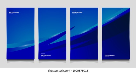 Vector abstract geometric and curve minimalist gradient in blue and white color  for social media banner background template 