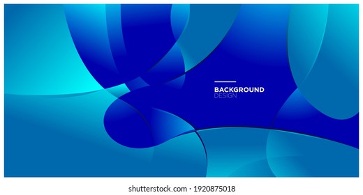Vector abstract geometric and curve minimalist gradient in blue and white color  for social media banner background template 