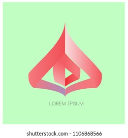 vector abstract geometric and curve shape for logo design