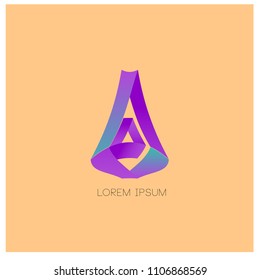 vector abstract geometric and curve shape for logo design