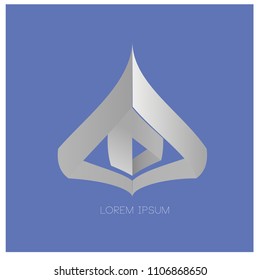 vector abstract geometric and curve shape for logo design