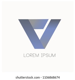 vector abstract geometric and curve shape for logo design