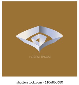 vector abstract geometric and curve shape for logo design