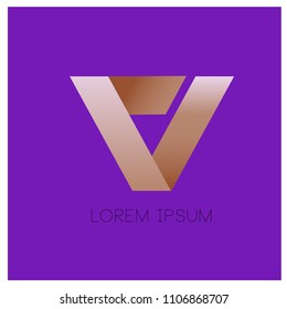 vector abstract geometric and curve shape for logo design