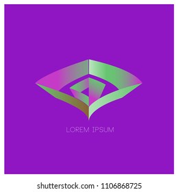 vector abstract geometric and curve shape for logo design
