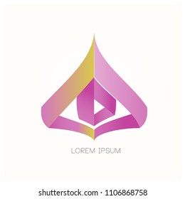 vector abstract geometric and curve shape for logo design