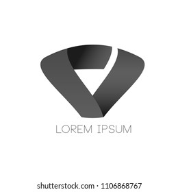 vector abstract geometric and curve shape for logo design