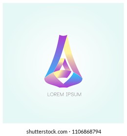 vector abstract geometric and curve shape for logo design