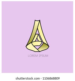 vector abstract geometric and curve shape for logo design