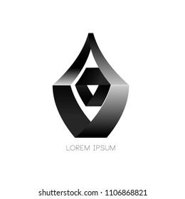 vector abstract geometric and curve shape for logo design