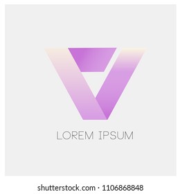 vector abstract geometric and curve shape for logo design