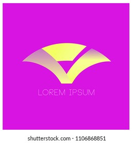 vector abstract geometric and curve shape for logo design