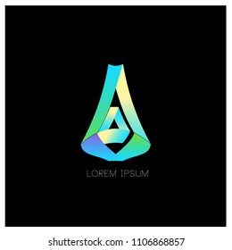 vector abstract geometric and curve shape for logo design