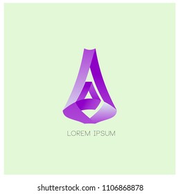 vector abstract geometric and curve shape for logo design