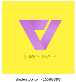 vector abstract geometric and curve shape for logo design