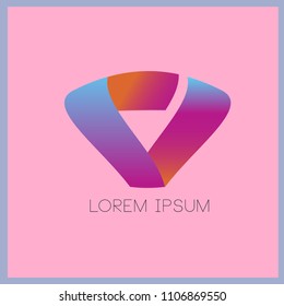 vector abstract geometric and curve shape for logo design
