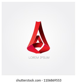 vector abstract geometric and curve shape for logo design
