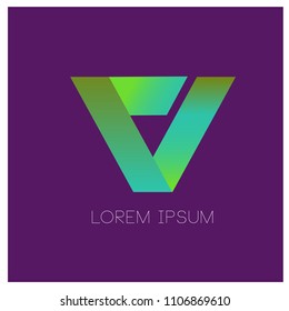 vector abstract geometric and curve shape for logo design
