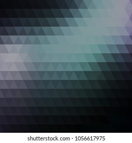 Vector abstract geometric dark gray and black background formed with triangles in rows, square format.