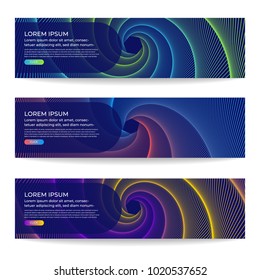 Vector abstract geometric design banner web template.