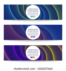 Vector abstract geometric design banner web template.