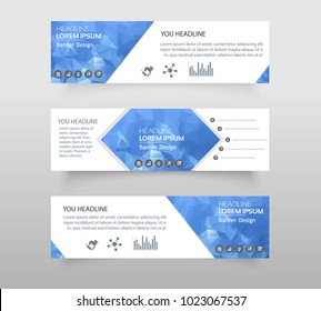 Vector abstract geometric design banner web template. web banner modern low polygon set background design, Geometric background. eps10 vector illustration.