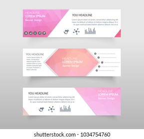 Vector abstract geometric design banner web template. web banner modern low polygon set background design, Geometric background. eps10 vector illustration.