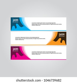 Vector abstract geometric design banner web template.
