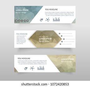 Vector abstract geometric design banner web template. web banner modern low polygon set background design, Geometric background. eps10 vector illustration.