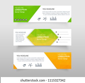 Vector abstract geometric design banner web template. web banner modern low polygon set background design, Geometric background. eps10 vector illustration.