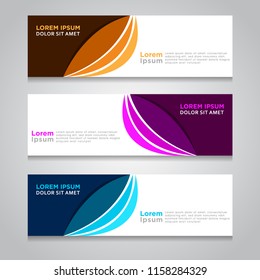 Vector abstract geometric design banner web template.