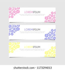 Vector abstract geometric design banner web template

