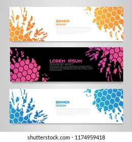 Vector abstract geometric design banner web template.